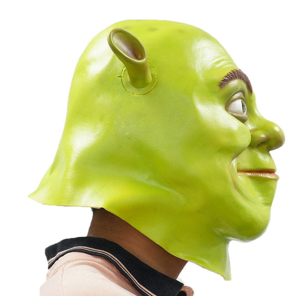 Halloween New Shrek Latex Mask Bar Masquerade Film and Television Theme Funny Headgear Cos Props