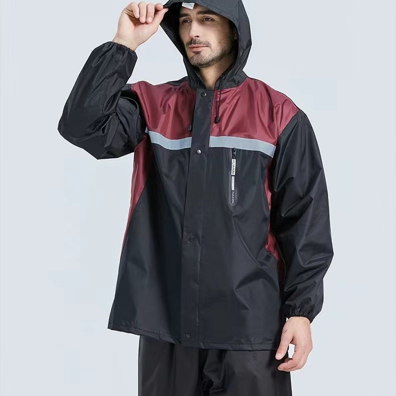 雨衣雨裤套装双层电动车摩托车骑行分体雨衣户外工作服全身防暴雨