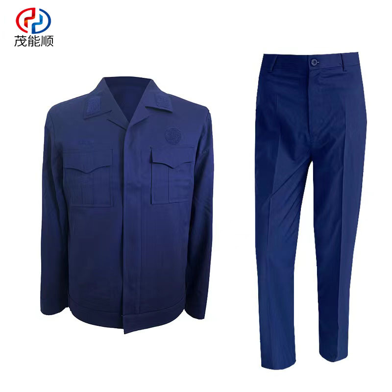批发新式备勤服夹克套装蓝色春秋工装男消备勤服长袖套装工-阿里巴巴
