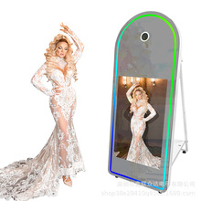 32吋婚礼摄影魔镜mirror photo booth高光定格即传打印海外新发
