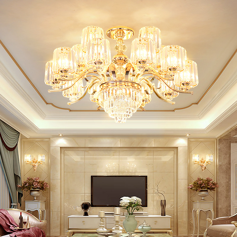 欧式吊灯客厅灯餐厅卧室灯简约现代大气家用奢华简欧大厅灯具-报价