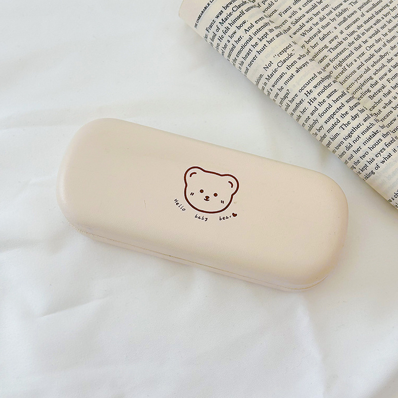 Cute Cartoon Glasses Case Portable Anti-Pressure Lightweight 2023 New Girl Student Sense Myopia Glasses Storage Large Capacity