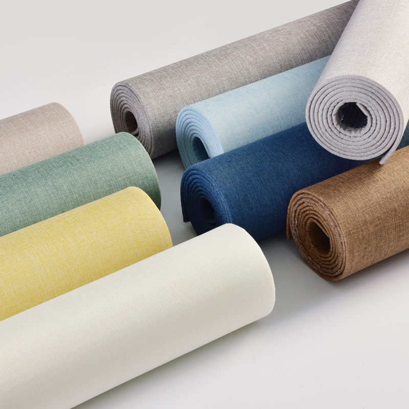 新品亚麻自粘墙布防撞壁纸卧室墙面装饰软包贴纸防水背景墙纸加厚
