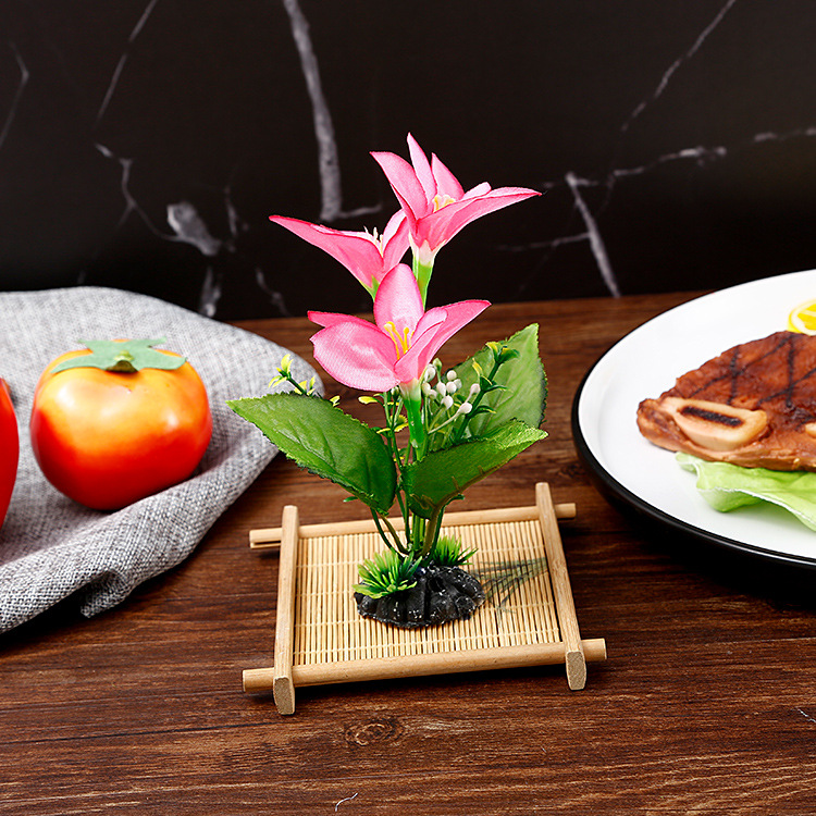 酒店餐厅摆盘装饰花草厨房盘花意境盘饰冷盘饰创意刺身灯梅花点缀