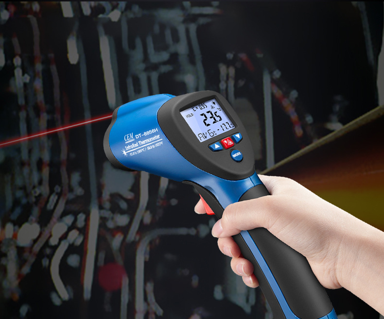 cem华盛昌dt-8856/8857h手持点温枪 工业非接触测温枪