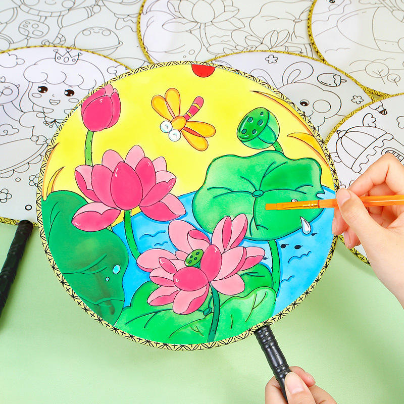 18成交117套创意小动物图案扇子儿童学生夏季手摇小扇子广告扇幼儿园