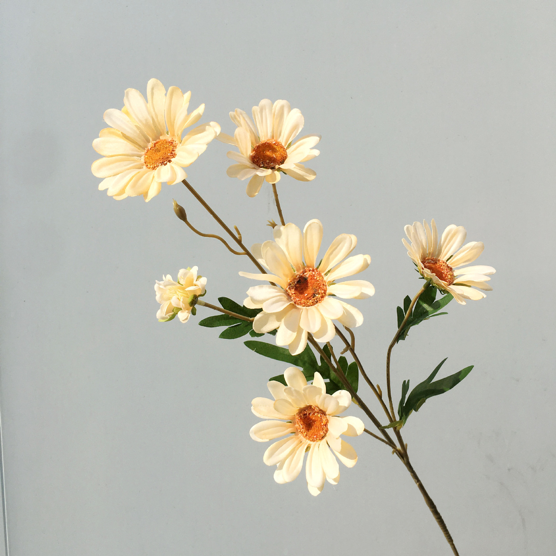 仿真花单支6头弗朗菊假花雏菊人造花非洲菊 家居婚庆摄影园艺装饰