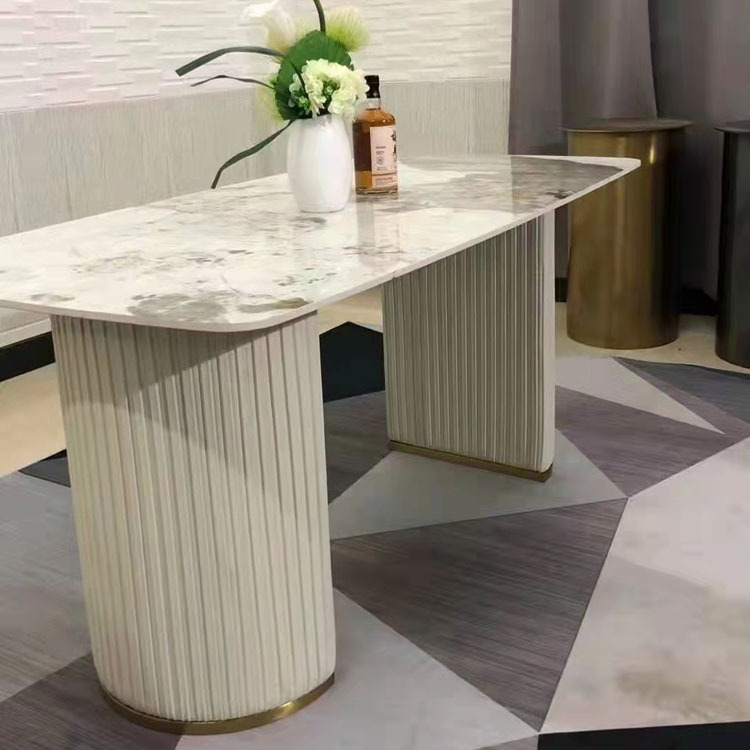 餐桌岛台桌腿支架个性设计师餐厅岩板大理石底座支撑脚大板桌脚