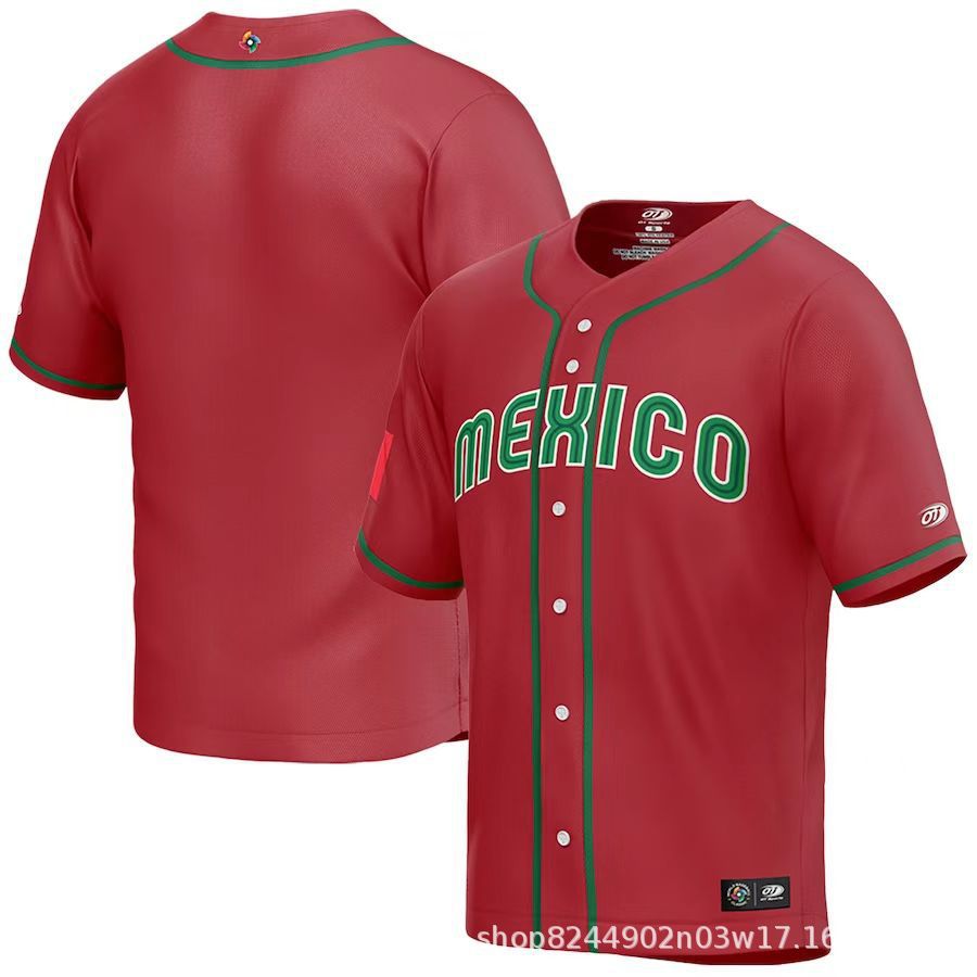 2023新款墨西哥ebay亚马逊外贸货源3D印花夏季v领下摆纽扣棒球服