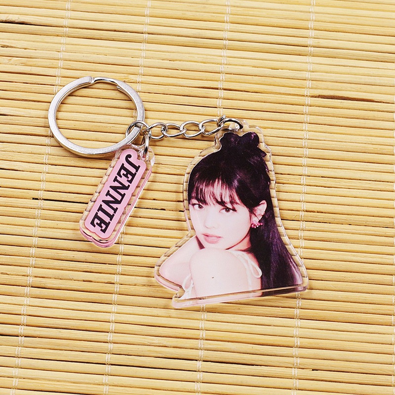 lisa周边金智妮同款粉墨团blackpink韩国女团亚克力钥匙扣506
