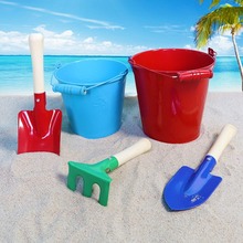 儿童铲子和桶套装加厚铁桶小铲子塑料海边园艺挖沙子工具沙滩玩具