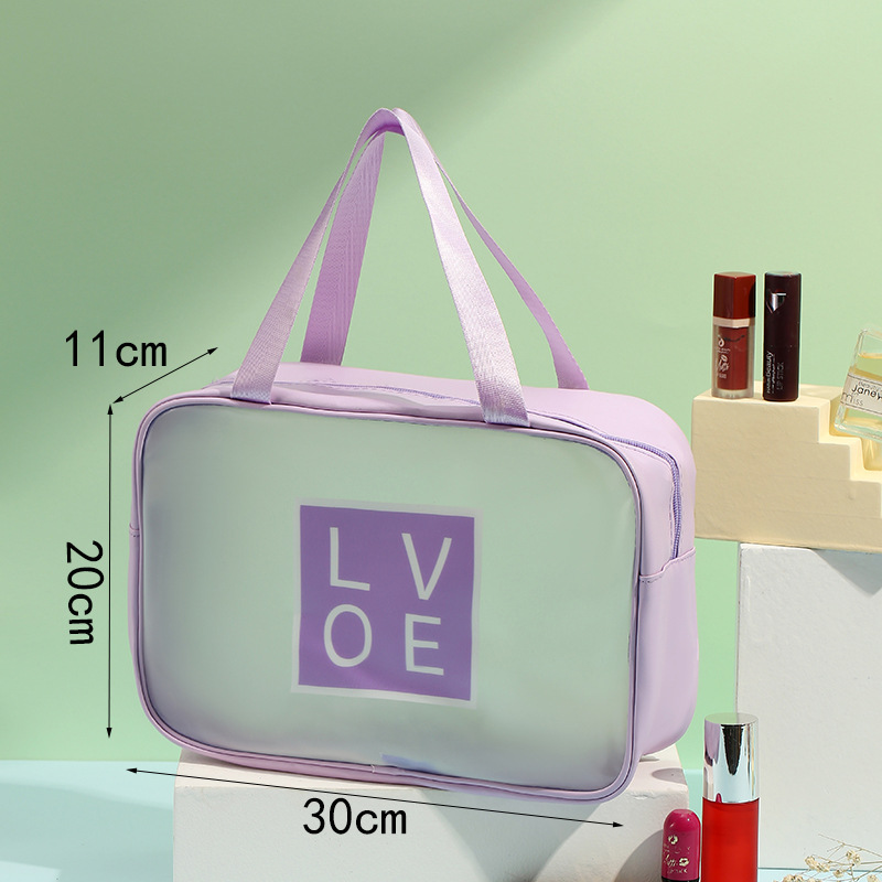 Love Printing Cosmetic Bag Special-Interest Design Women's Cosmetics Storage Bag Convenient Travel Storage Wash Bag Wholesale