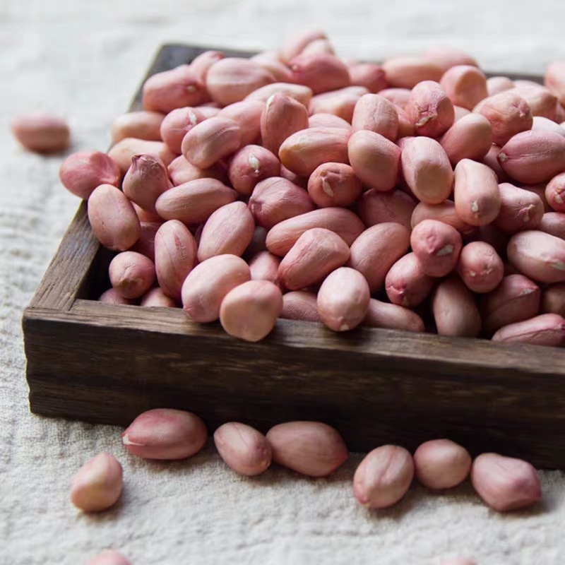 正阳白沙去壳花生米新鲜粉红皮花生米50斤花生普通包装现货批发