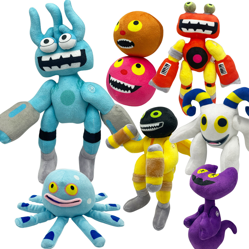 清仓跨境热品wubbox plush my singing monsters怪兽音乐会绒公仔