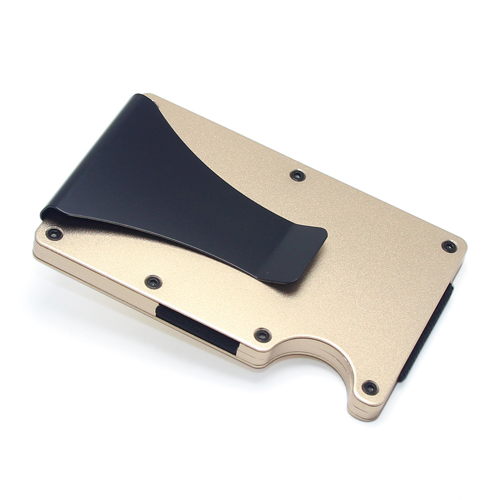 rfid铝合金信用卡夹金属钱夹银行卡名片夹钞票零钱名片钱包收纳