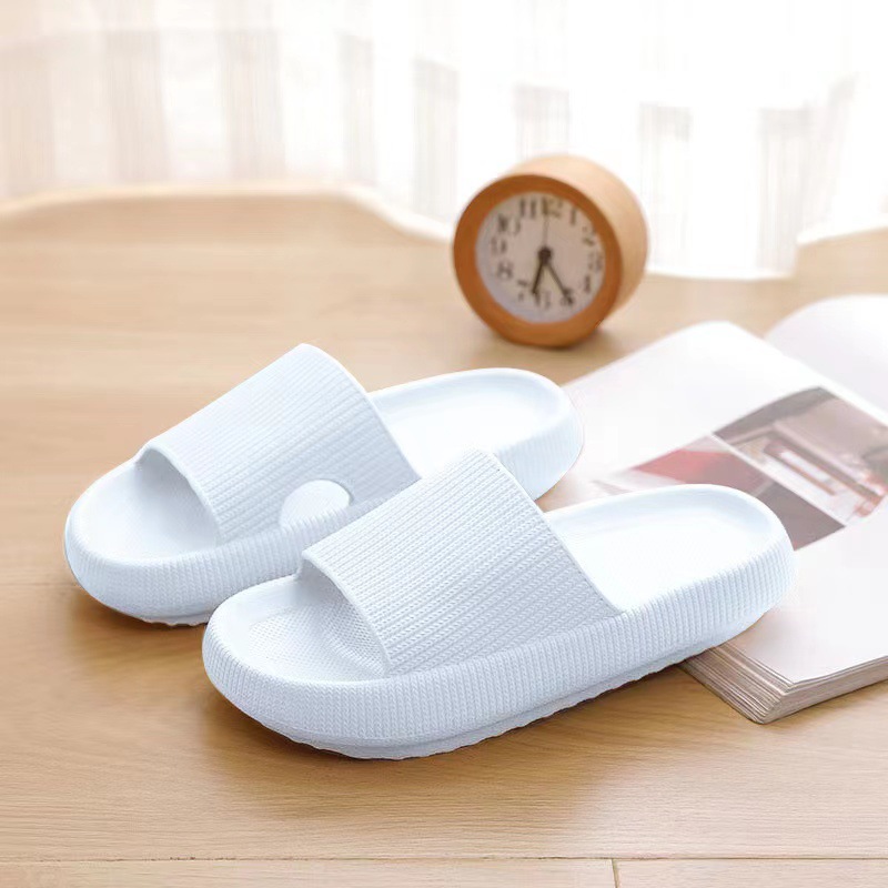 4cm Thick-Soled Drooping Slippers for Women Summer New Soft-Soled Home Eva Rubber and Plastic Bathroom Men's Slippers