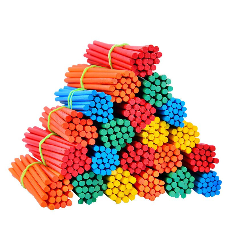 木质计数棒8cm100根儿童数学教具小棒学生加减法算术棒彩色学具棒