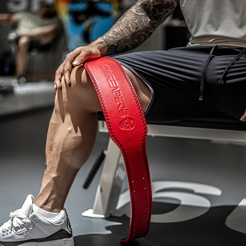 健身腰带深蹲硬拉专业护腰耐磨超纤皮力量举训练运动保护腰部护具