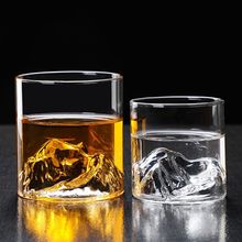 观山杯红酒杯威士忌杯 高硼硅玻璃玻璃富士山杯 日式观山玻璃杯