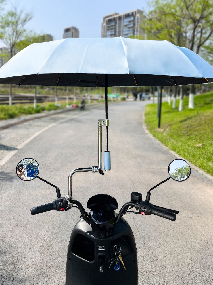 电动车雨伞支架电瓶自行车遮阳伞婴儿推车撑伞架伞撑放伞固定