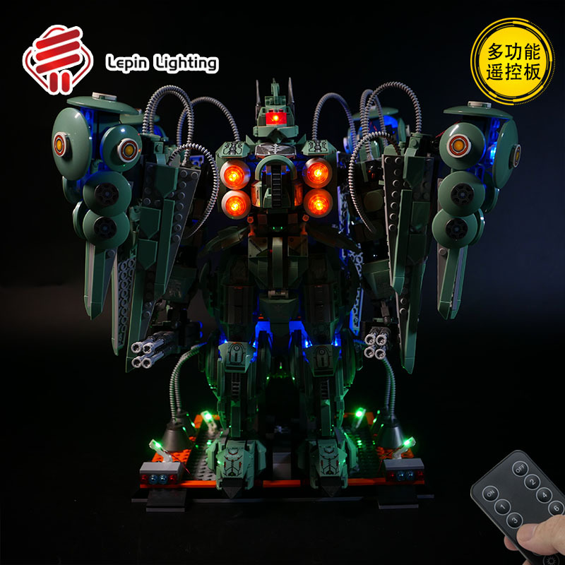 lp积木灯饰 兼容乐高sx9027守望先锋刹帝利战斗机甲积木遥控灯光