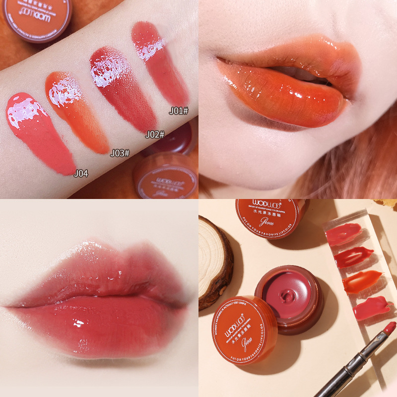 wodwod水光果冻唇釉不掉色不沾杯显白镜面唇釉女学生爆款平价批发