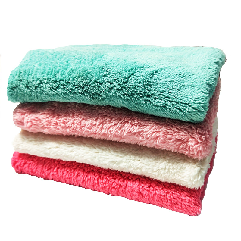 Car Wash Towel 30*40 Coral Fleece Microfiber Hot-Cut Thickened Absorbent Cleaning Car Cleaning Wipe Car Wash Supplies