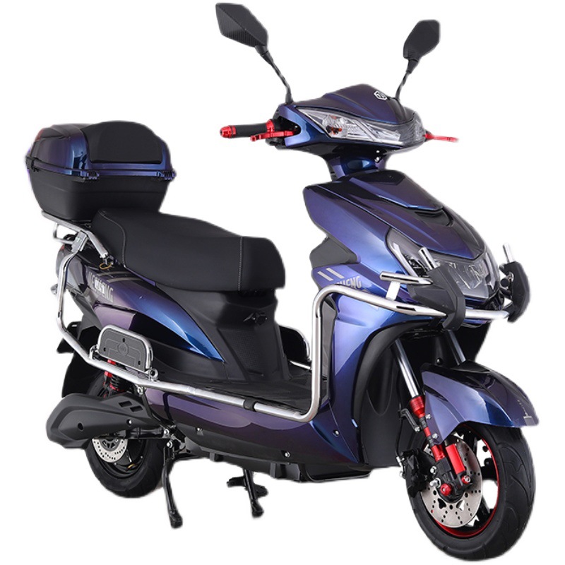 2022新款大黄蜂电动车60v72v电动摩托车电瓶车锂电池外卖车长跑王