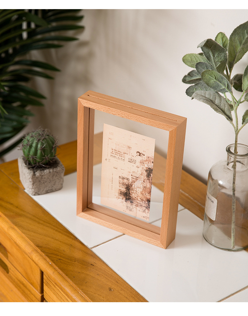 创意diy像框摆台立体相框中空a4双面镂空植物标本画框免打孔挂墙