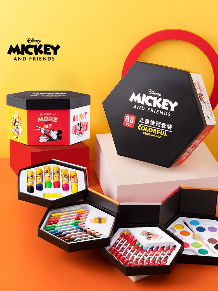 Disney Disney Dm29407 Series Student Children Ice and Snow Mickey Marvel Creative 46 Samples Painting Kit