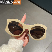 潮流大框防紫外线太阳镜跨境新款个性配件装饰眼镜嘻哈风墨镜