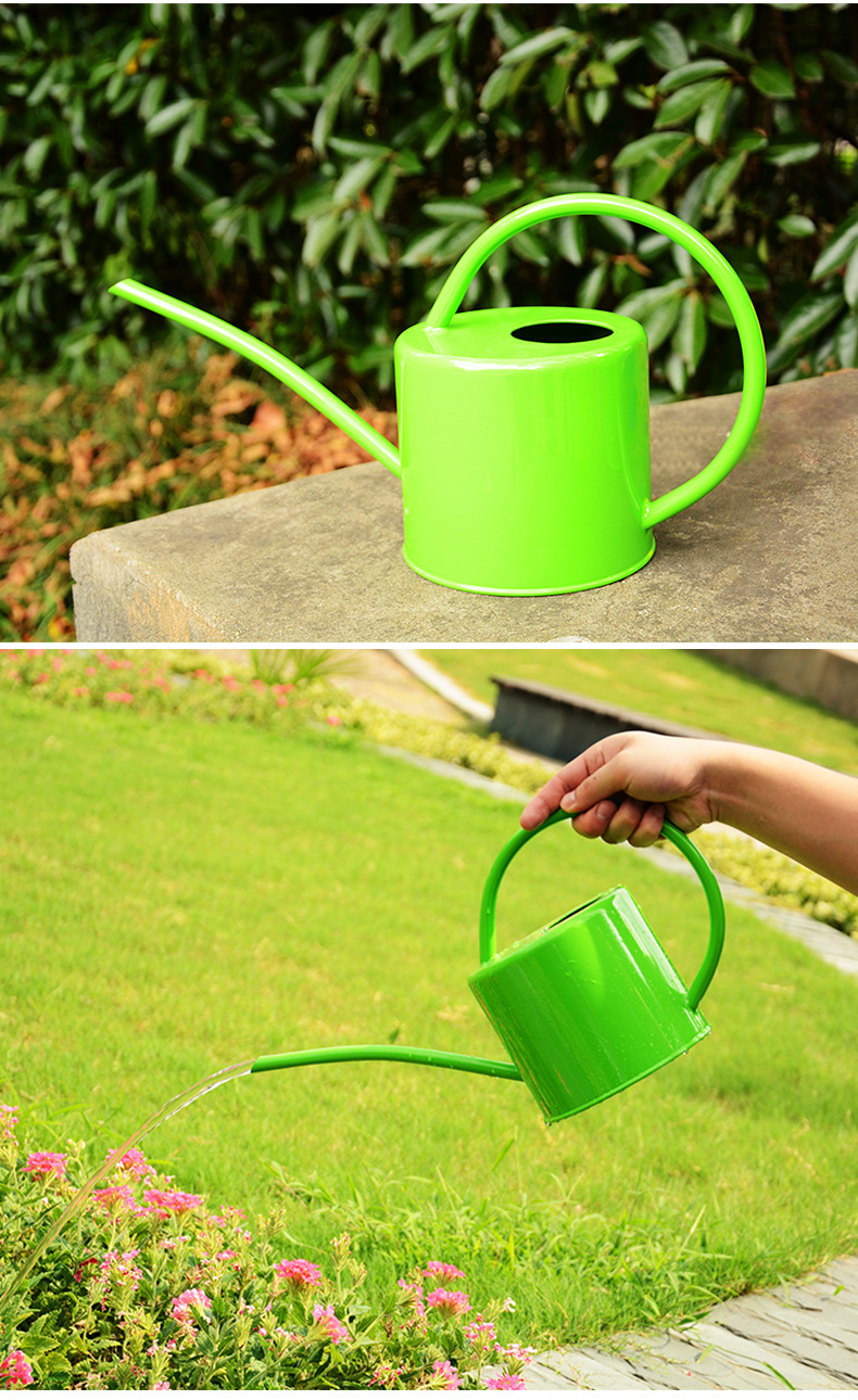 洒水壶2l园艺工具支持跨境花园铁制金属浇水源头工厂水壶拿样批发