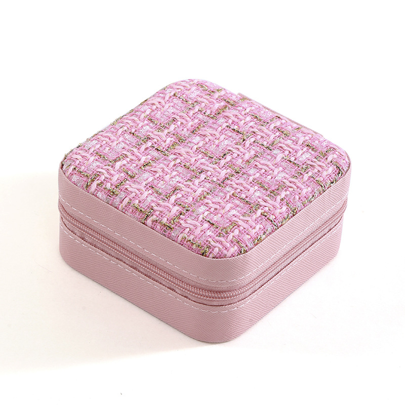 Factory in Stock Wholesale Simple Storage Travel Portable Jewelry Ornament Storage Box Stud Earring Ring Small Jewelry Box