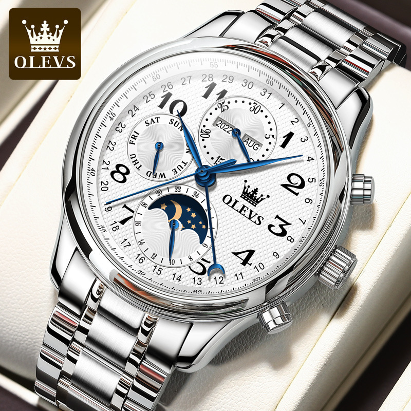 名牌手表男友风多功能月相夜光陀飞轮男士手表男表-阿里巴巴