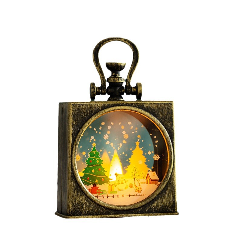 Christmas Decorations Creative Children's Portable Gift Box Small Night Lamp Window Desktop Scene Setting Props