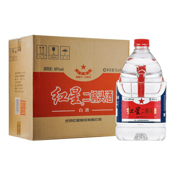 北京红星二锅头60度5l5000ml约10斤大桶酒泡药泡果打窝料酒清香型