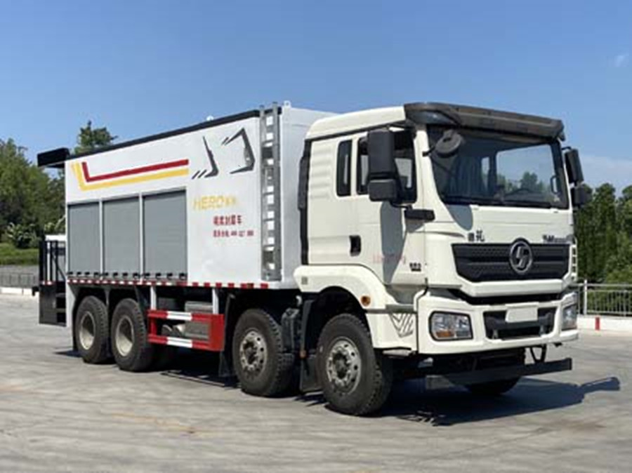 国六陕汽德龙前四后八sx1319mb6f1稀浆封层车 14吨稀浆封层车价格