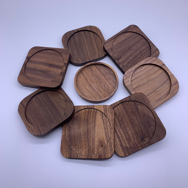 木制杯垫餐垫木杯垫隔热垫木质桌面摆件防滑木垫茶道杯托茶垫供应