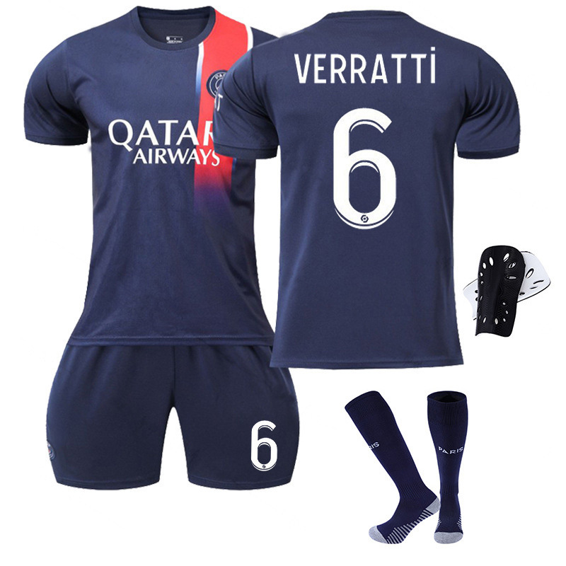 2324新赛季巴黎圣日耳曼足球服30梅西10内马尔7号姆巴佩球衣套装
