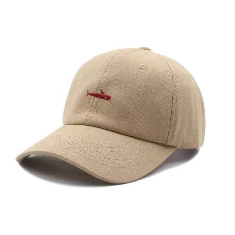 Internet Celebrity Minimalist Dancing Whale Embroidered Peaked Cap Fashion Casual Exercise Sun Protection for Men and Women Sunshade Factory Direct Sales Wholesale