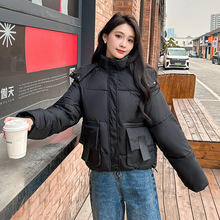 韩国羽绒棉服女短款2024新款ins韩版宽松面包服加厚棉衣冬季外套