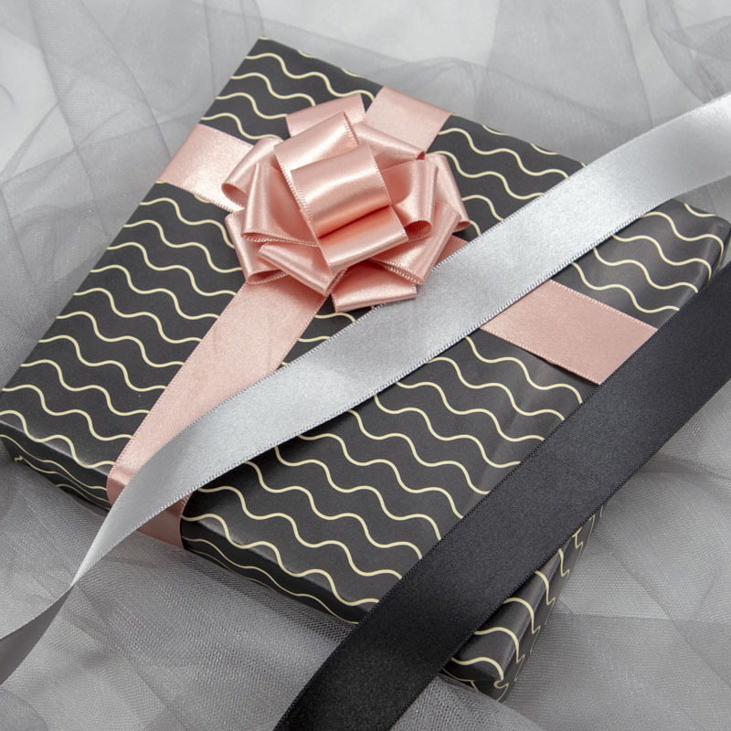 生日圣诞节日礼品礼物礼盒包装彩带2.5cm宽单面涤纶丝带布带扎带