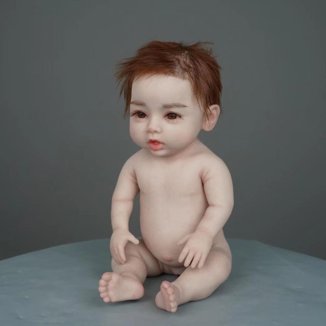 纯硅胶50厘米手工制作重生娃娃婴儿儿童礼物仿真出生婴儿可洗澡