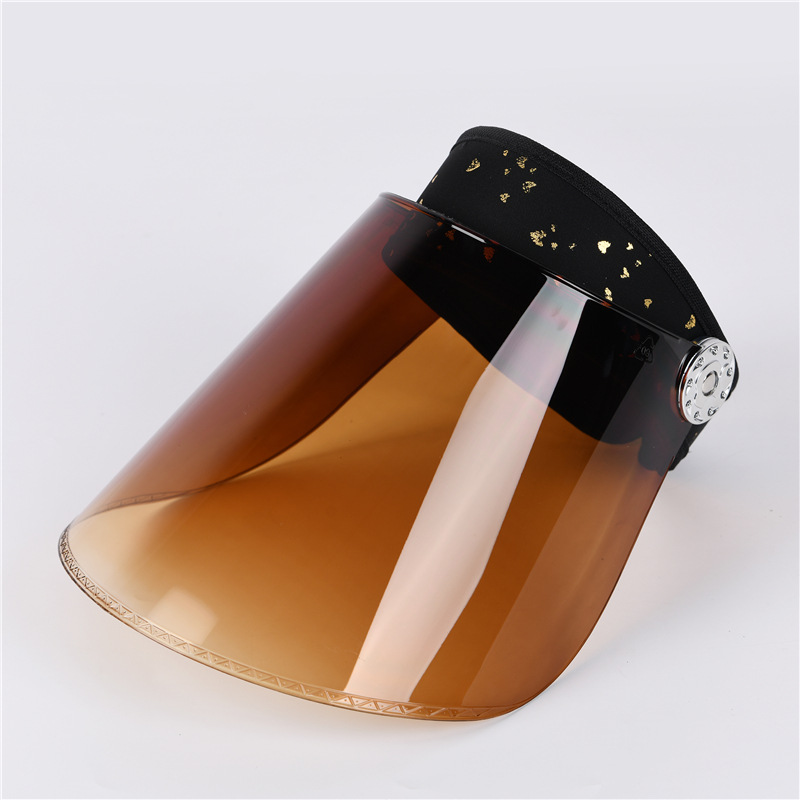 空顶太阳帽防护面罩遮雨帽遮阳帽挡风防雨骑车帽遮全脸太阳帽