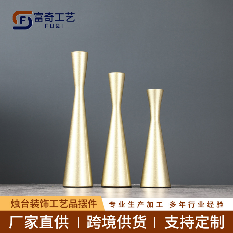 European-Style Simple Tapered Small Waist Candlestick Restaurant Candlelight Dinner Matte Candle Holder Factory