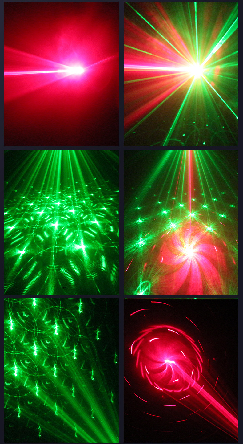 ktv激光灯24合一声控家用爆闪闪光灯旋转灯摇头灯蹦迪镭射七彩灯