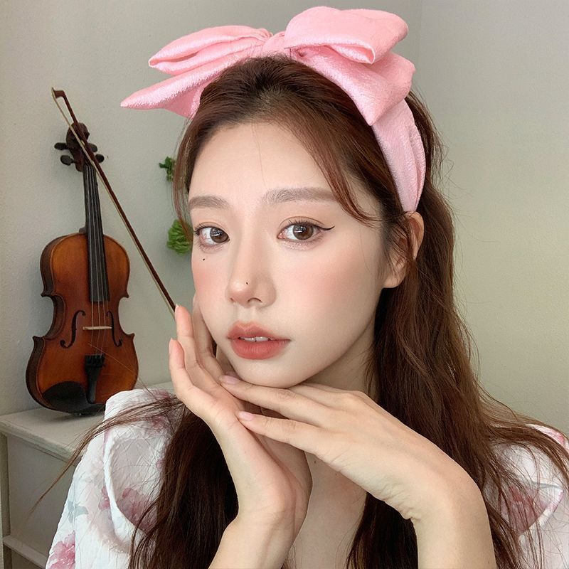 甜美少女超大蝴蝶结宽边发箍网红高颅顶外出压发头箍发卡头饰韩国