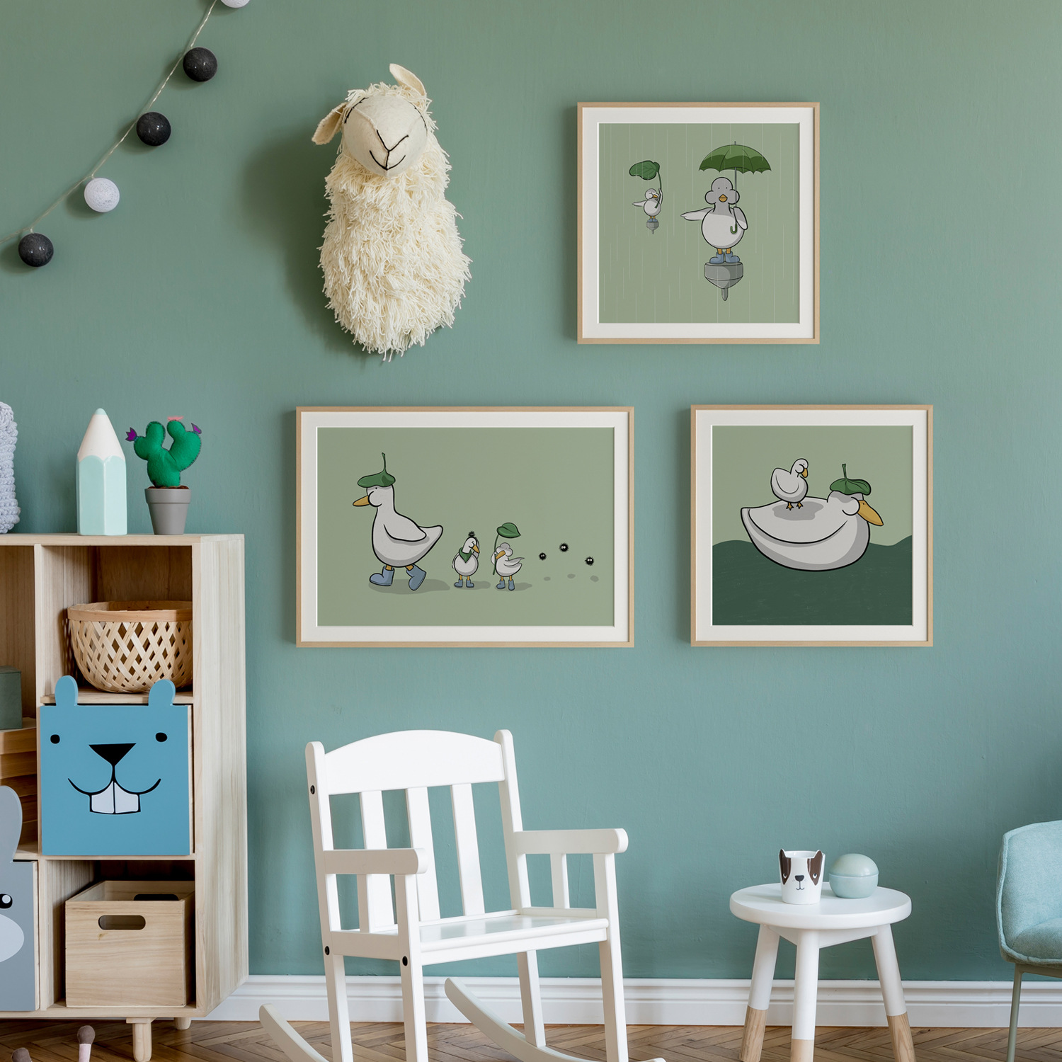 几米家  儿童房装饰画卡通挂画卧室可爱清新挂画沙发背景墙壁