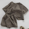 2021 Korean Edition children Summer wear new pattern fashion Easy Imitation cotton Retro Western style shirt shorts men and women suit 2021 Korean Edition children Summer wear new pattern fashion Easy Imitation cotton Retro Western style shirt shorts men and women suit