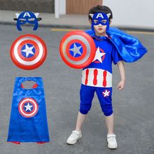 儿童潮服六儿童表演男孩美国奥特曼衣服超人衣服一卡通夏套装队长